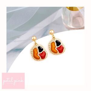 High-End Retro Enamel Mod Drop Earrings